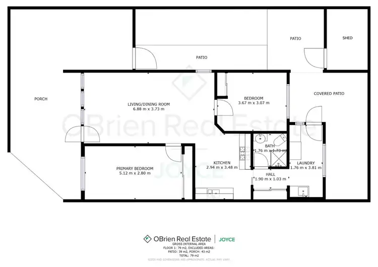 Floorplan of Homely unit listing, 3/5 Evans Street, Wangaratta VIC 3677