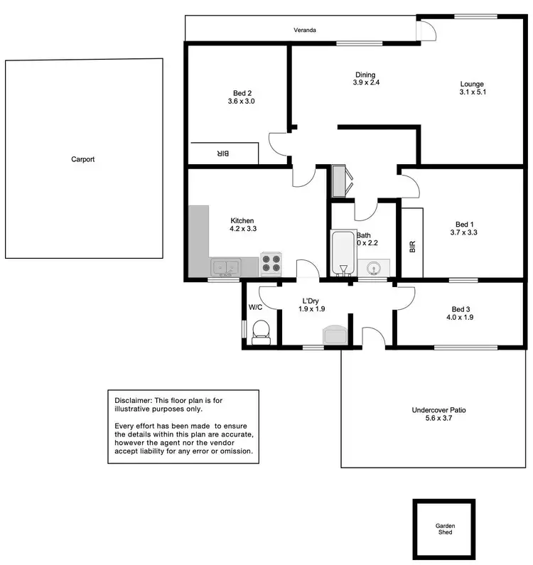 Floorplan of Homely house listing, 4 Whait Avenue, Port Lincoln SA 5606