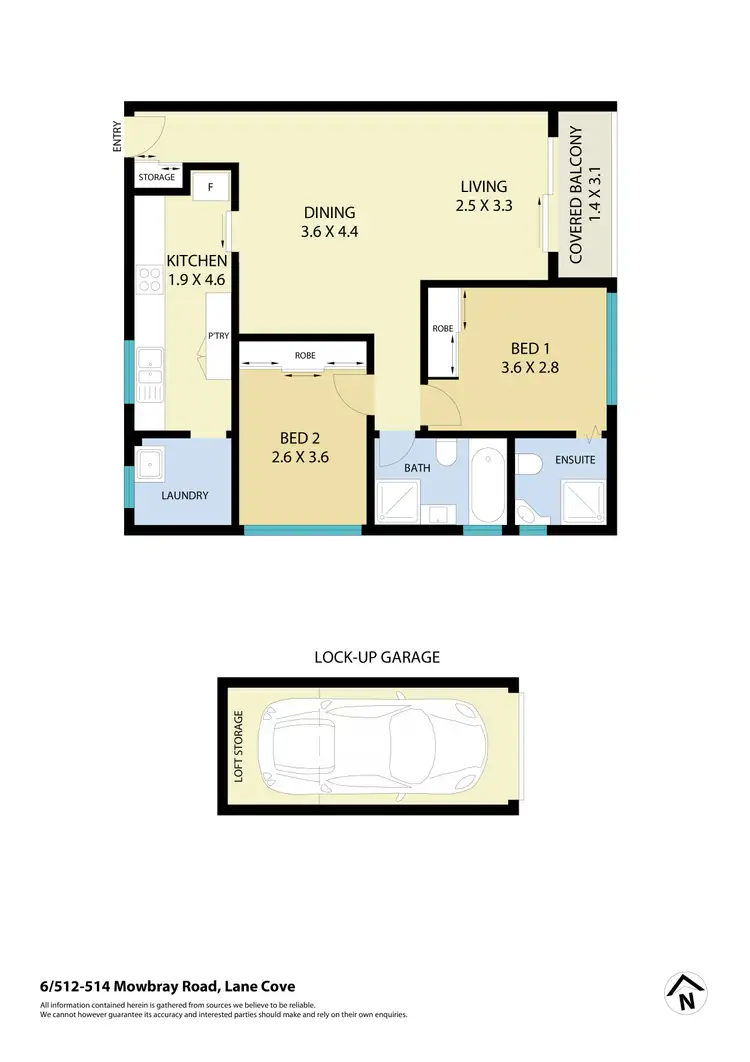 Floorplan of Homely apartment listing, 6/512-514 Mowbray Road, Lane Cove NSW 2066