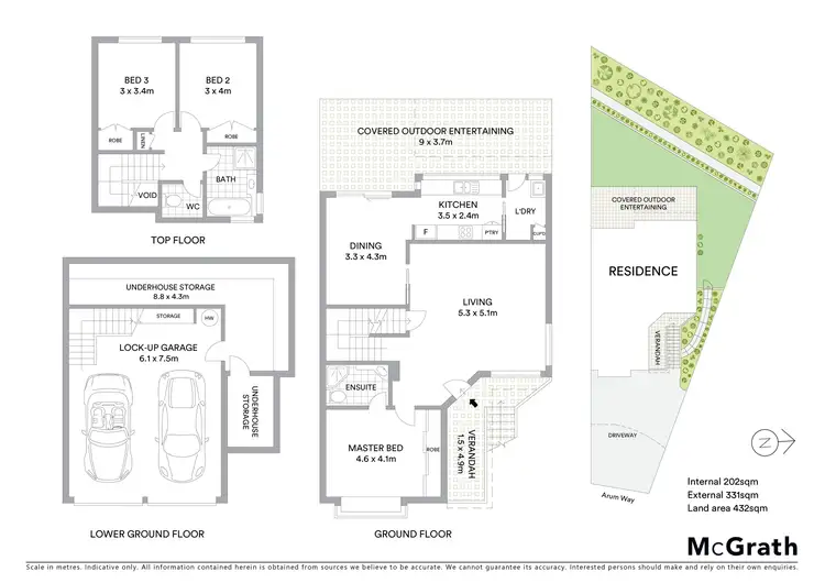 Floorplan of Homely semi-detached listing, 8 Arum Way, Cherrybrook NSW 2126
