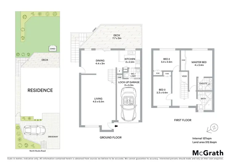 Floorplan of Homely semi-detached listing, 176A North Rocks Road, North Rocks NSW 2151