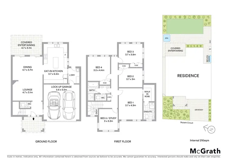 Floorplan of Homely house listing, 65 Skylark Circuit, Bella Vista NSW 2153
