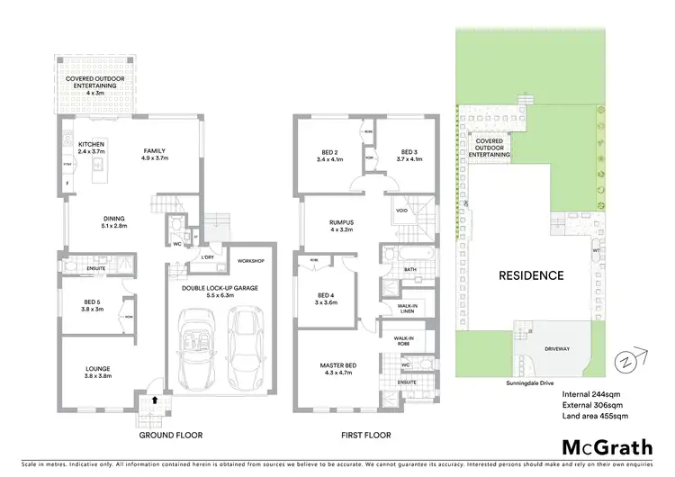 Floorplan of Homely house listing, 11 Sunningdale Drive, Colebee NSW 2761