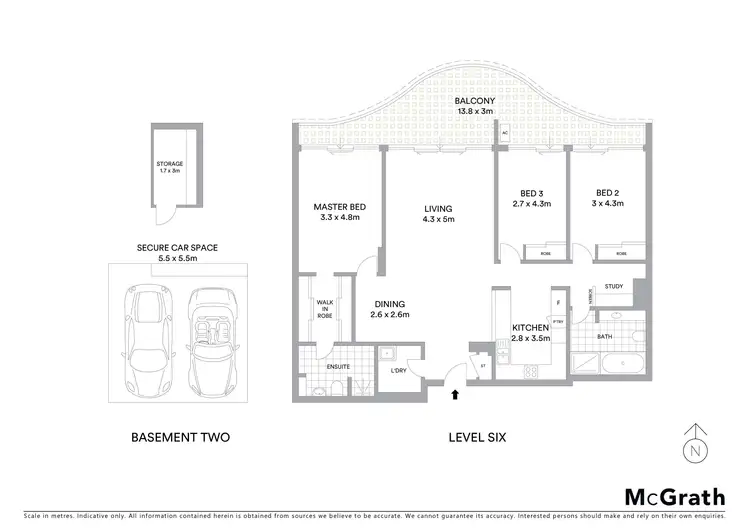 Floorplan of Homely apartment listing, 606/12 Pennant Street, Castle Hill NSW 2154