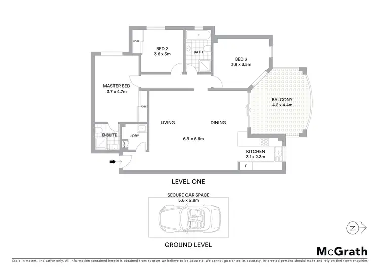 Floorplan of Homely apartment listing, 2/1 Belmore Street, North Parramatta NSW 2151