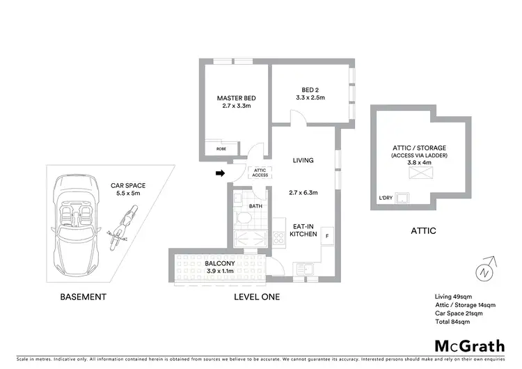 Floorplan of Homely apartment listing, 6/2 Wallaringa Avenue, Neutral Bay NSW 2089