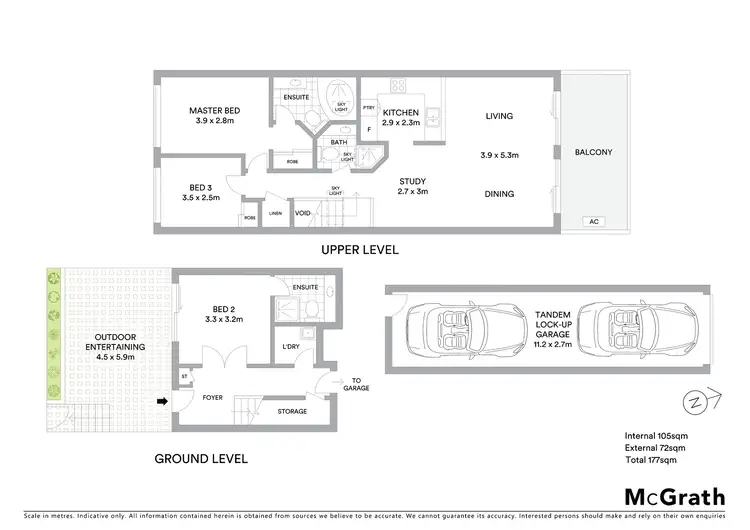 Floorplan of Homely townhouse listing, 11/7 Grasmere Road, Cremorne NSW 2090