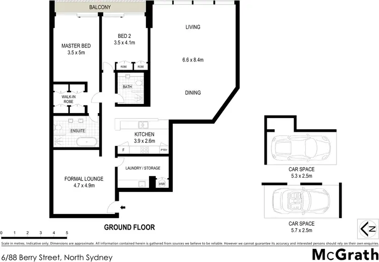Floorplan of Homely apartment listing, 6/88 Berry Street, North Sydney NSW 2060