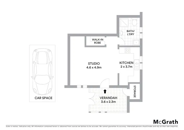 Floorplan of Homely unit listing, 1/299 Bowen Terrace, New Farm QLD 4005
