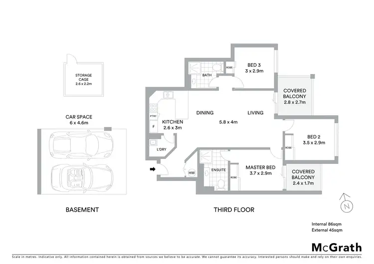 Floorplan of Homely apartment listing, 57/52 Newstead Terrace, Newstead QLD 4006