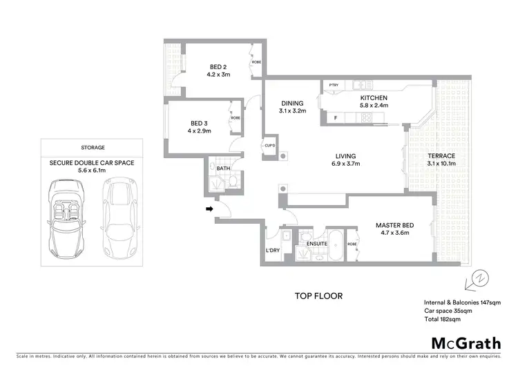 Floorplan of Homely apartment listing, 23B/2 Brady Street, Mosman NSW 2088