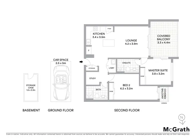 Floorplan of Homely apartment listing, 202/185 Clarence Road, Indooroopilly QLD 4068