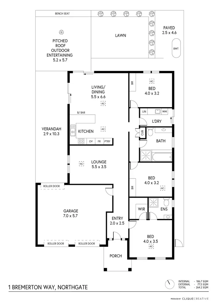 Floorplan of Homely house listing, 1 Bremerton Way, Northgate SA 5085