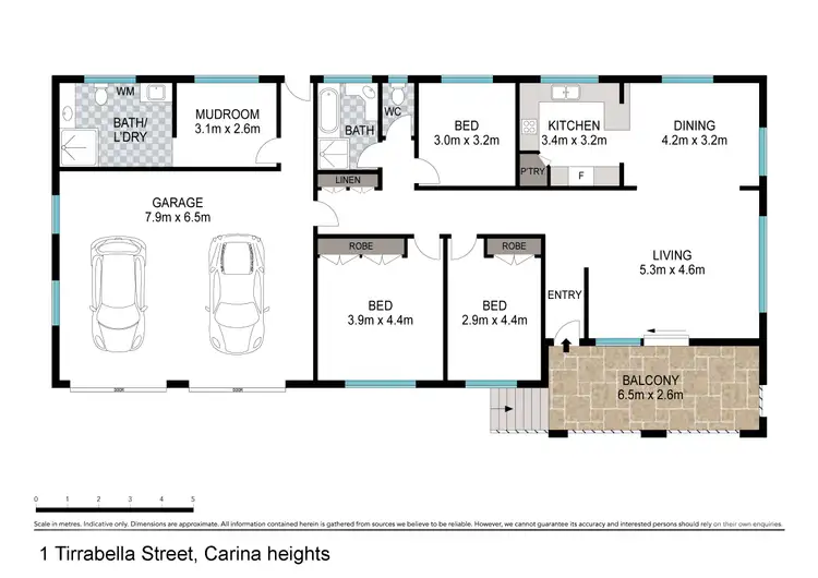 Floorplan of Homely house listing, 1 Tirrabella Street, Carina Heights QLD 4152