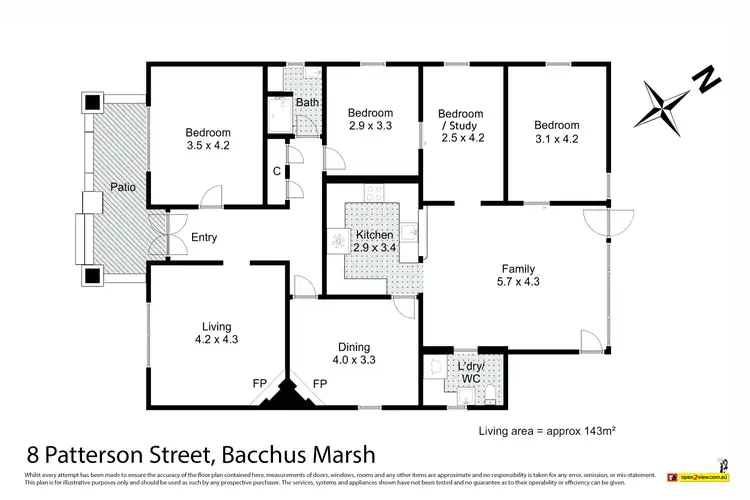Floorplan of Homely house listing, 8 Patterson Street, Bacchus Marsh VIC 3340