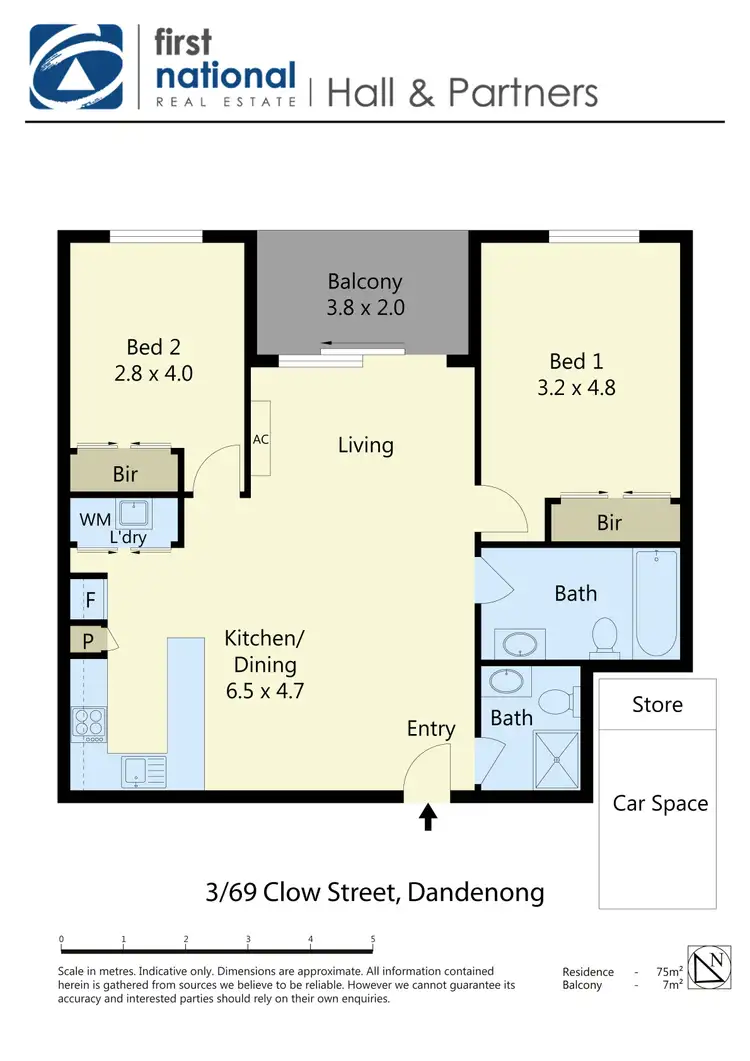 Floorplan of Homely apartment listing, 3/69 Clow Street, Dandenong VIC 3175