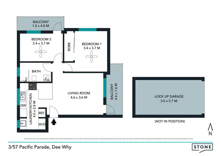 Floorplan of Homely apartment listing, 3/57 Pacific Parade, Dee Why NSW 2099