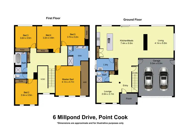 Floorplan of Homely house listing, 6 Millpond Drive, Point Cook VIC 3030