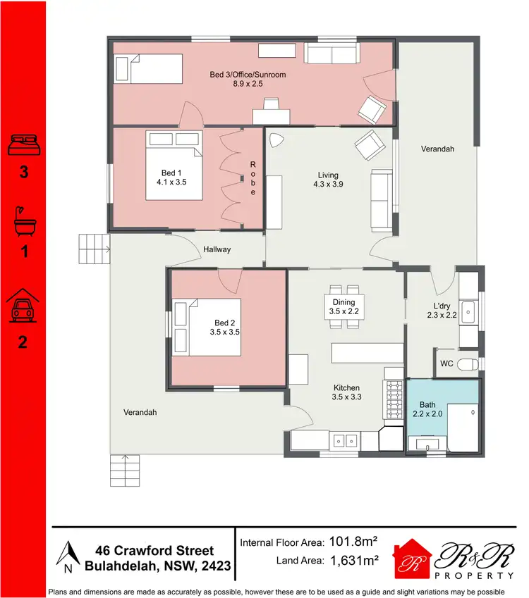 Floorplan of Homely house listing, 46 Crawford Street, Bulahdelah NSW 2423