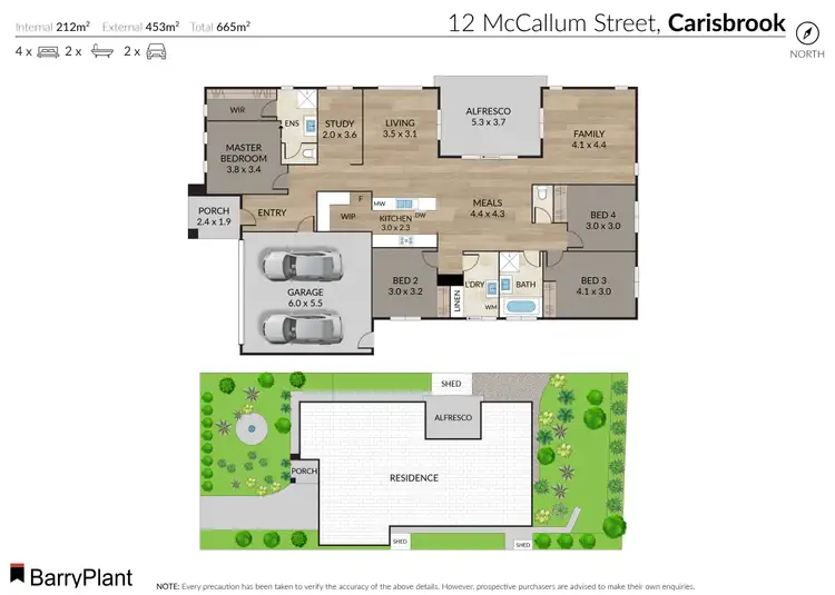 Floorplan of Homely rural property listing, 12 McCallum Street, Carisbrook VIC 3464