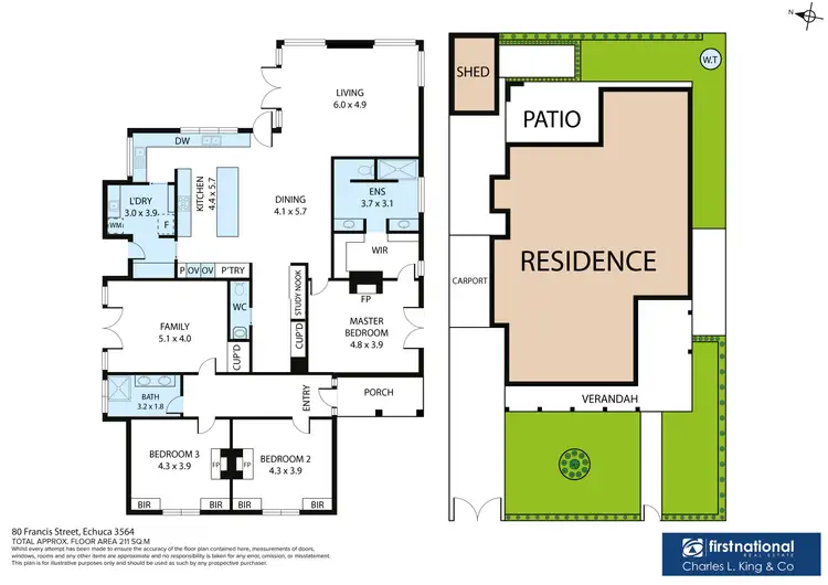 Floorplan of Homely house listing, 80 Francis Street, Echuca VIC 3564