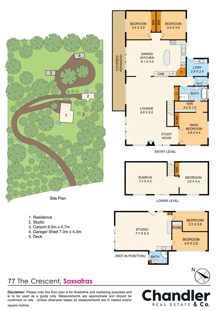 Floorplan of Homely house listing, 77 The Crescent, Sassafras VIC 3787