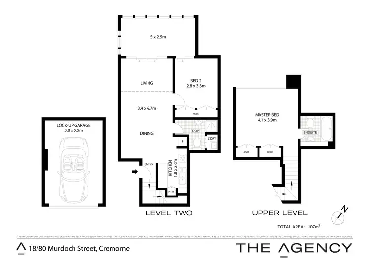 Floorplan of Homely apartment listing, 18/80 Murdoch Street, Cremorne NSW 2090