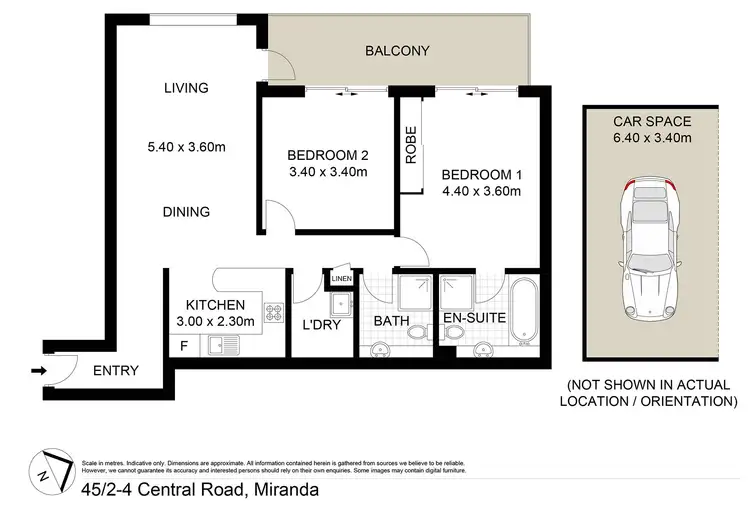 Floorplan of Homely apartment listing, 45/2-4 Central Road, Miranda NSW 2228