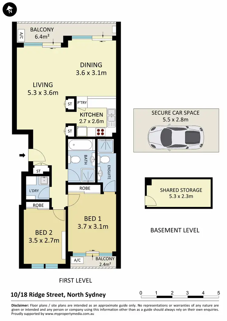 Floorplan of Homely apartment listing, 10/18 Ridge Street, North Sydney NSW 2060