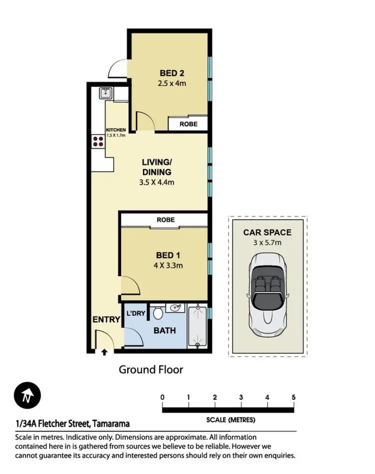 Floorplan of Homely apartment listing, 1/34a Fletcher Street, Tamarama NSW 2026