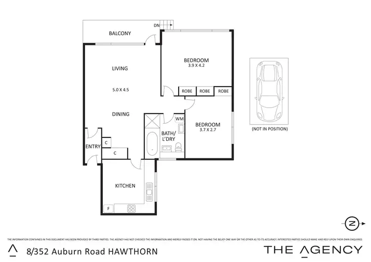 Floorplan of Homely apartment listing, 8/352 Auburn Road, Hawthorn VIC 3122