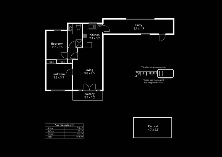 Floorplan of Homely unit listing, 4/41 Military Road, West Beach SA 5024