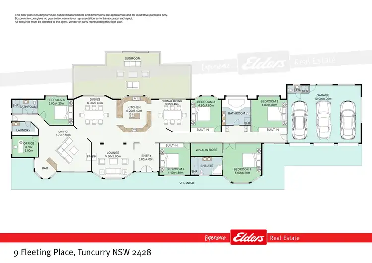 Floorplan of Homely rural property listing, 9 Fleeting Place, Tuncurry NSW 2428