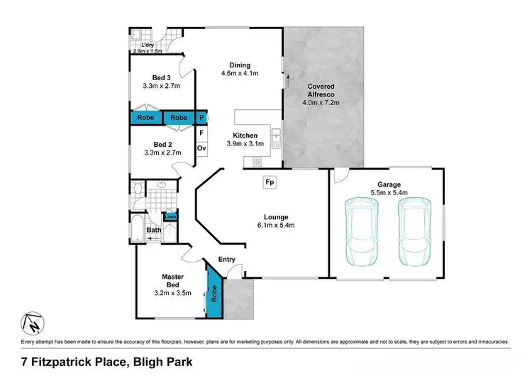 Floorplan of Homely house listing, 7 Fitzpatrick Place, Bligh Park NSW 2756