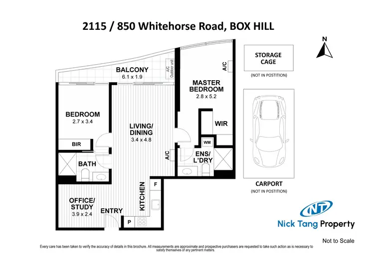 Floorplan of Homely apartment listing, 2115/850 Whitehorse Road, Box Hill VIC 3128