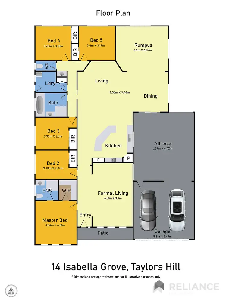 Floorplan of Homely house listing, 14 Isabella Grove, Taylors Hill VIC 3037