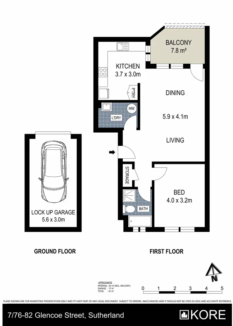 Floorplan of Homely apartment listing, 7/76-82 Glencoe Street, Sutherland NSW 2232
