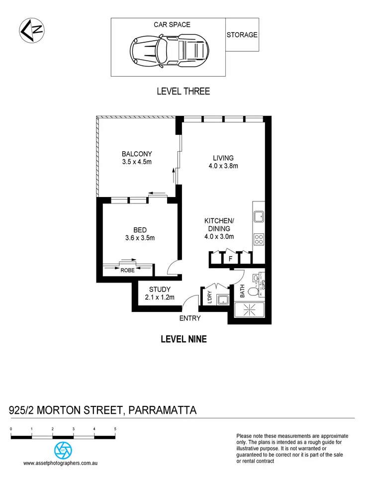 Floorplan of Homely apartment listing, K925/2 Morton Street, Parramatta NSW 2150