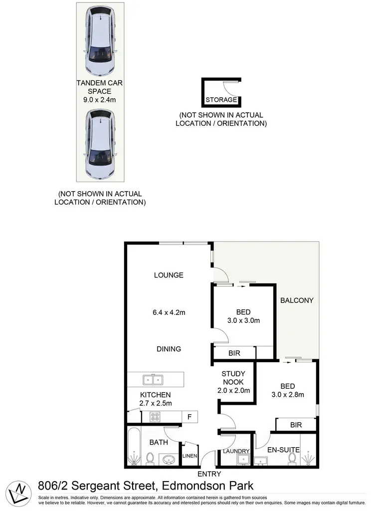 Floorplan of Homely apartment listing, 806/2 Sergeant Street, Edmondson Park NSW 2174