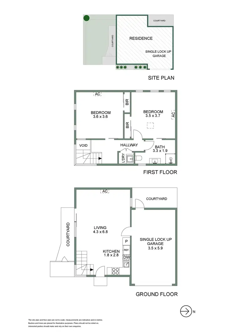 Floorplan of Homely townhouse listing, 1/25 White Street, Parkdale VIC 3195