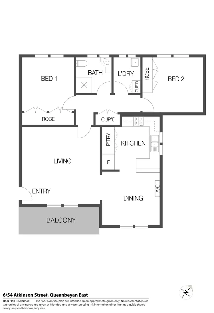 Floorplan of Homely unit listing, 6/54 Atkinson Street, Queanbeyan East NSW 2620
