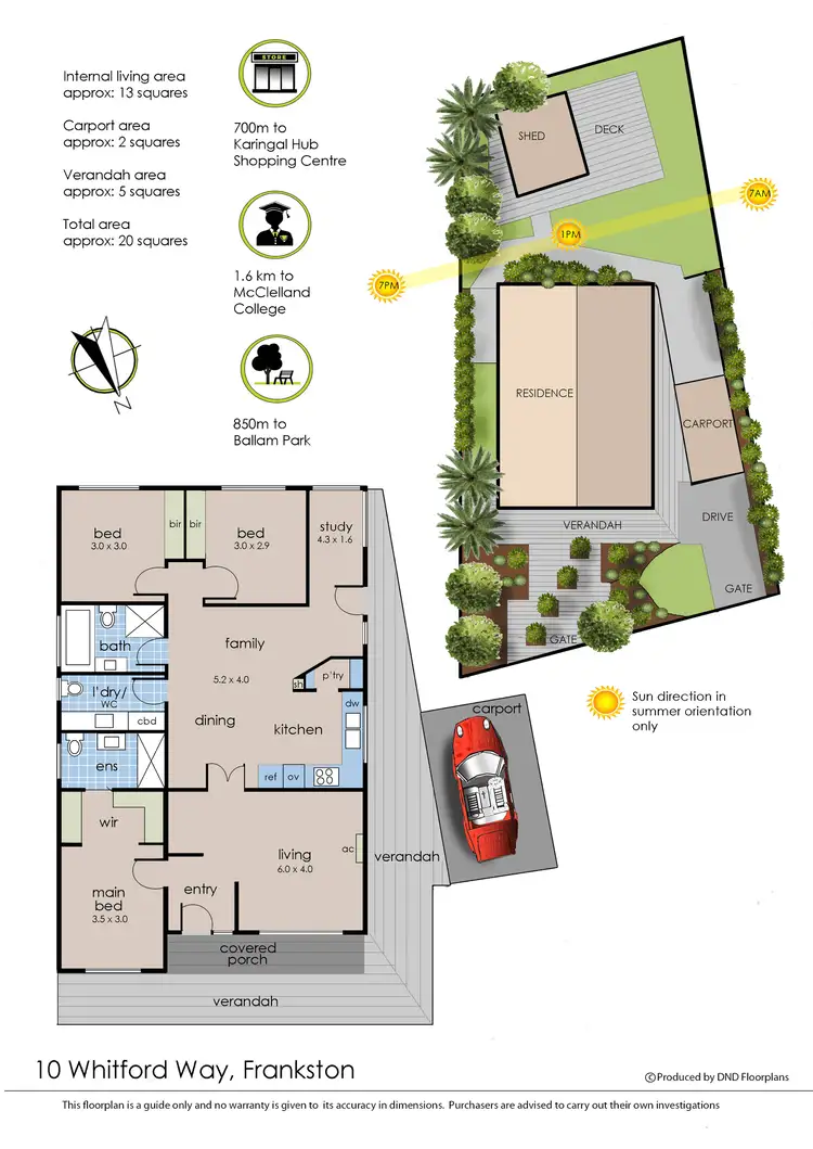 Floorplan of Homely house listing, 10 Whitford Way, Frankston VIC 3199