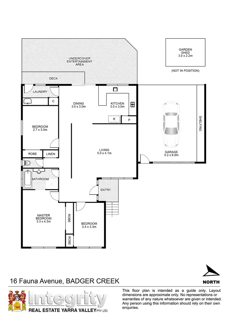 Floorplan of Homely house listing, 16 Fauna Avenue, Badger Creek VIC 3777