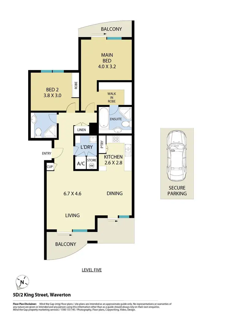 Floorplan of Homely apartment listing, 5D/2 King Street, Waverton NSW 2060