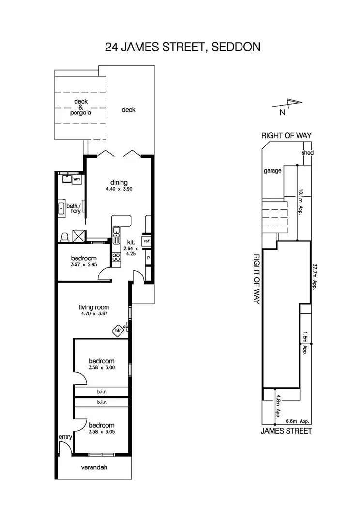 Floorplan of Homely house listing, 24 James Street, Seddon VIC 3011