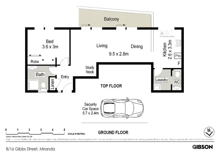Floorplan of Homely apartment listing, 8/16 Gibbs Street, Miranda NSW 2228