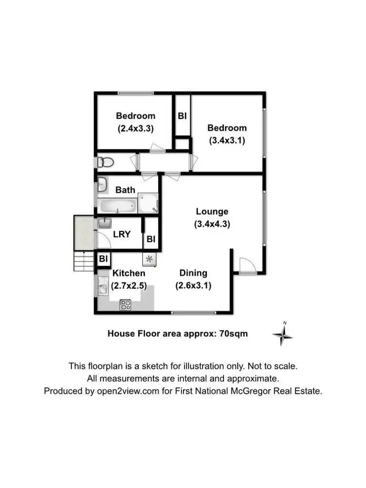 Floorplan of Homely unit listing, 6/34-36 Seddon Street, Austins Ferry TAS 7011