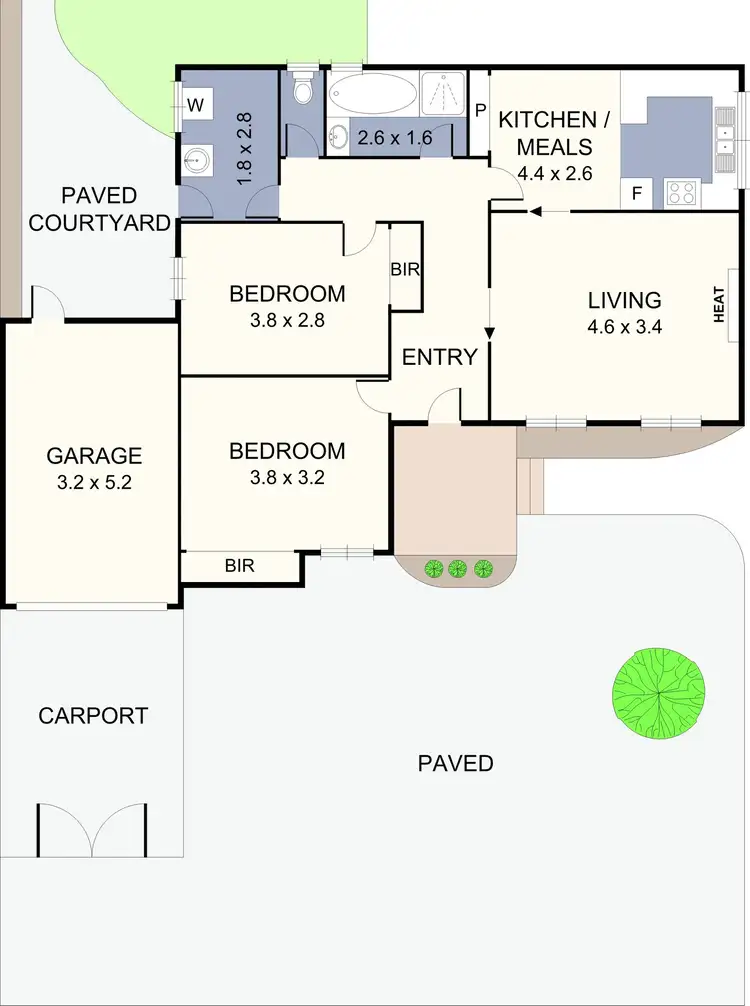 Floorplan of Homely unit listing, 1/18 Hartington Street, Glenroy VIC 3046