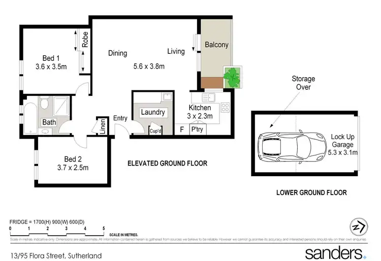 Floorplan of Homely unit listing, 13/95-101 Flora Street, Sutherland NSW 2232