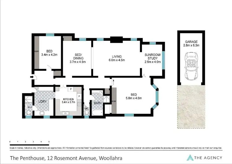 Floorplan of Homely apartment listing, 8/12 Rosemont Avenue, Woollahra NSW 2025
